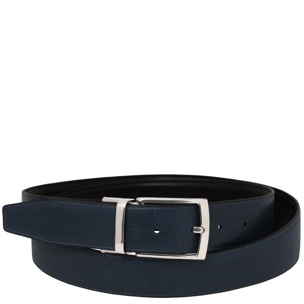 Elegant double-sided leather belt 35mm in smooth leather - 105 cm