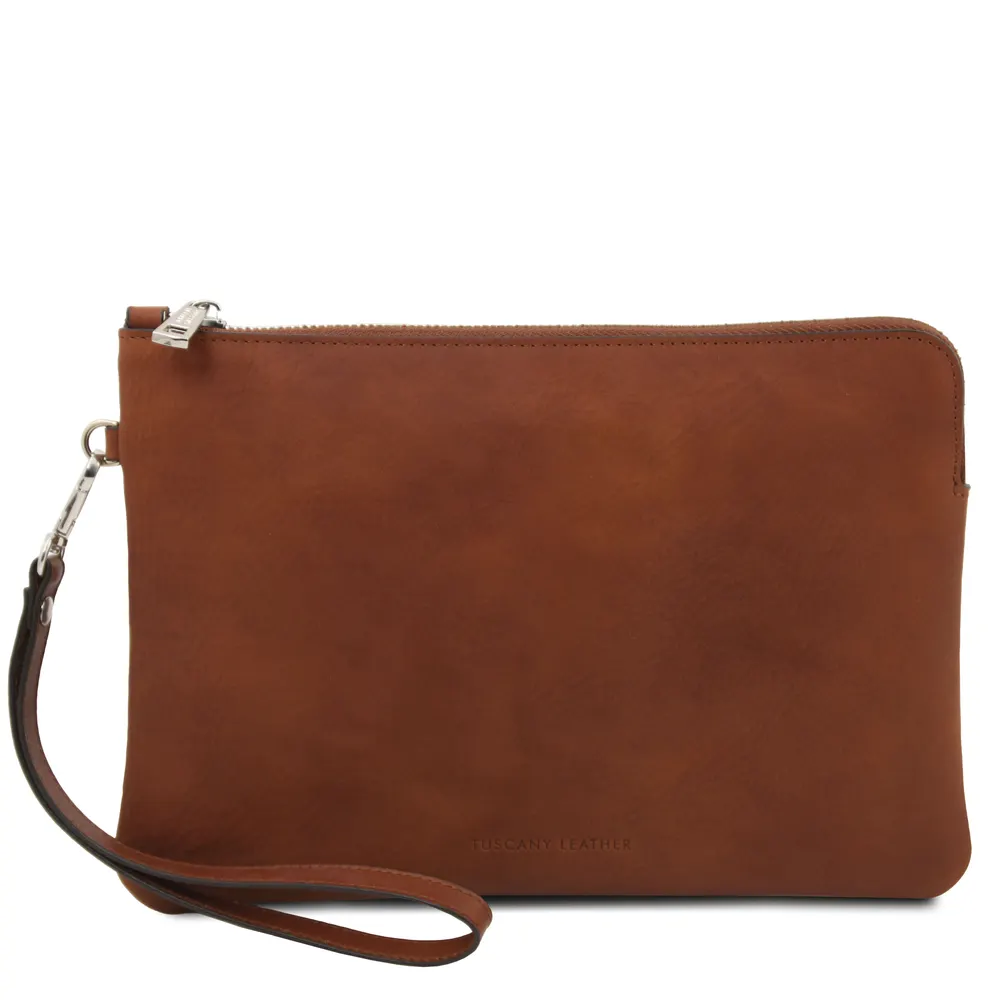 Will Leather clutch bag with handle
