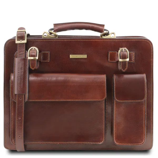 Venezia Leather briefcase 2 compartments