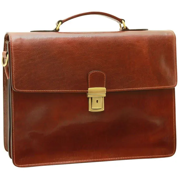Leather computer bag for men
