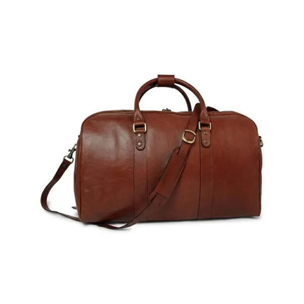 Full grain leather large travel bag