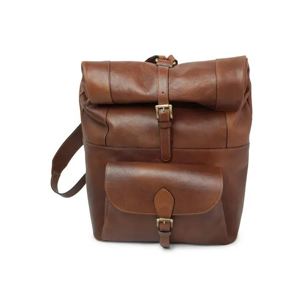 Full grain leather back pack