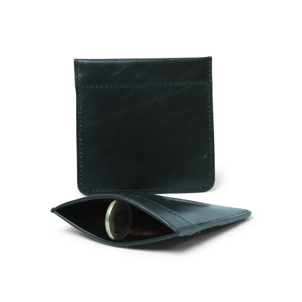 Leather coin purse - black