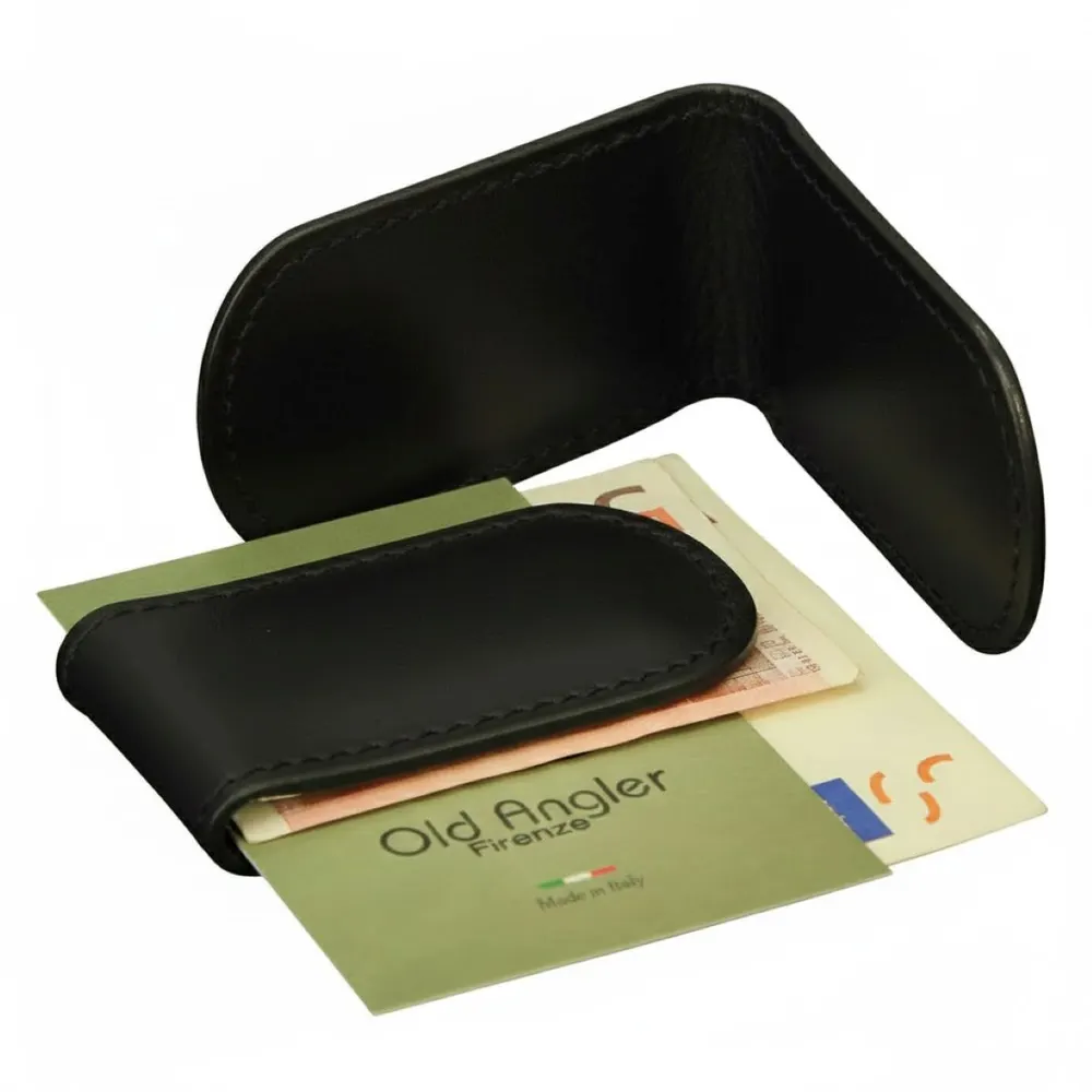 Leather Money Clip - Black